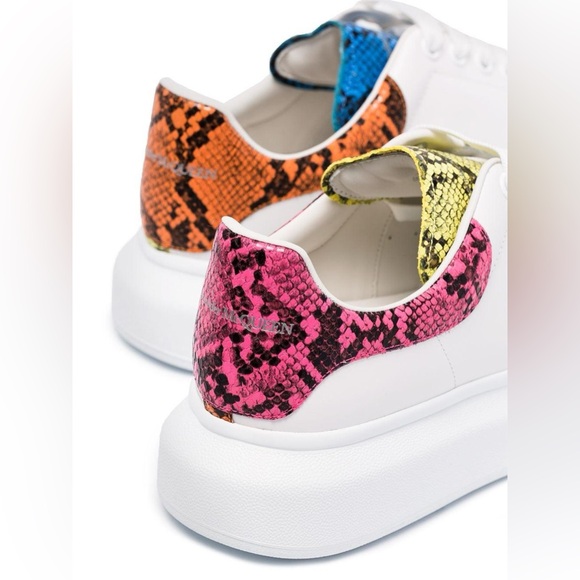 Authentic Alexander McQueen Neon snakeskin sneakers